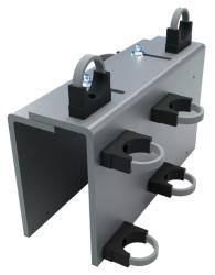 Trennwandhalter für Druckluftheber inklusive D50 Halteclips